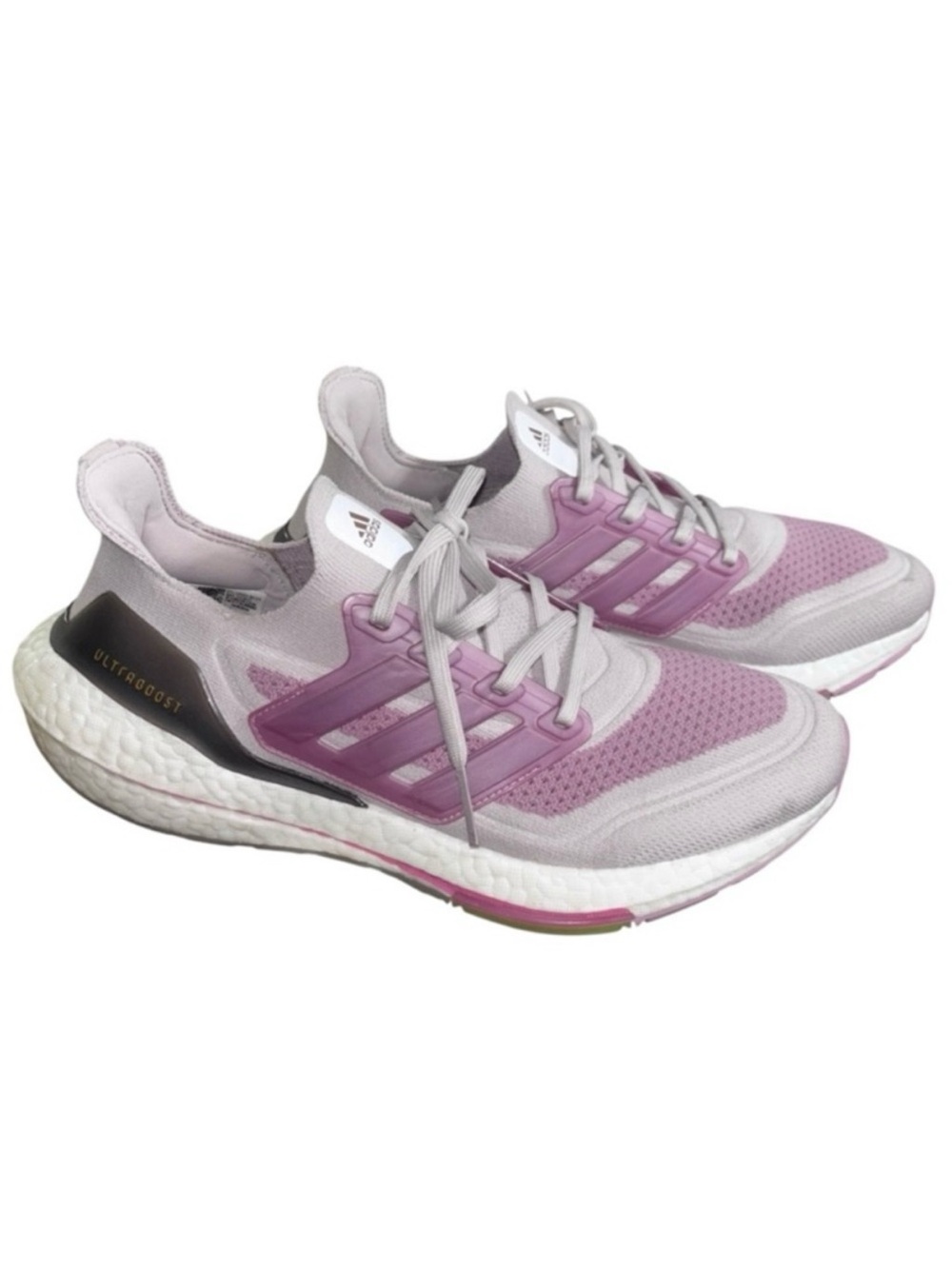 Adidas Ultraboost 21 Womens Running Sneakers Ice Purple Cloud White Size 9.5